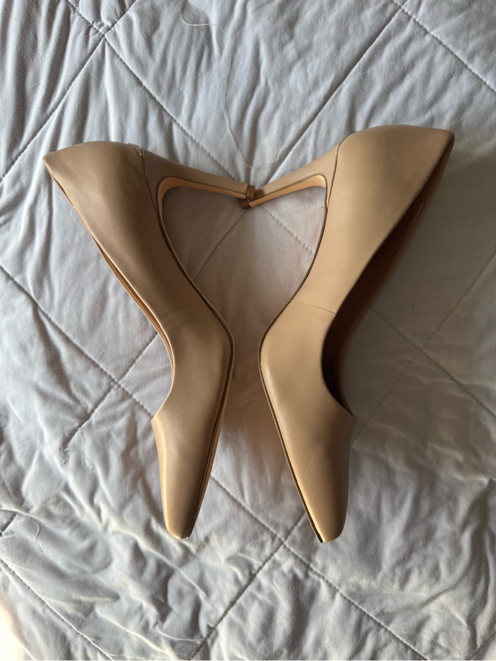 Calvin Klein Beige Pointed-Toe Pumps - Picture 2 of 4